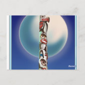 Victoria British Columbia Totem Pole. Briefkaart (Achterkant)