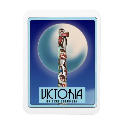 Victoria British Columbia Totem Pole. Magneet (Verticaal)