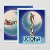 Victoria British Columbia Totempaal. Briefkaart (Voorkant / Achterkant)