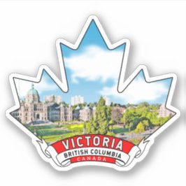 Victoria, Brits-Columbia Canada Maple Leaf Sticker