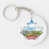 Victoria, Brits-Columbia, Canada Maple Sleutelhanger (Voorkant)