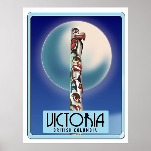 Victoria Brits-Columbia Totempaal. Poster (Voorkant)