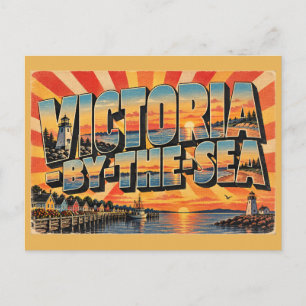 Victoria-by-the-Sea PEI Vuurtoren Haven Dorp Briefkaart