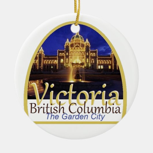 VICTORIA Canada Keramisch Ornament (Voorkant)