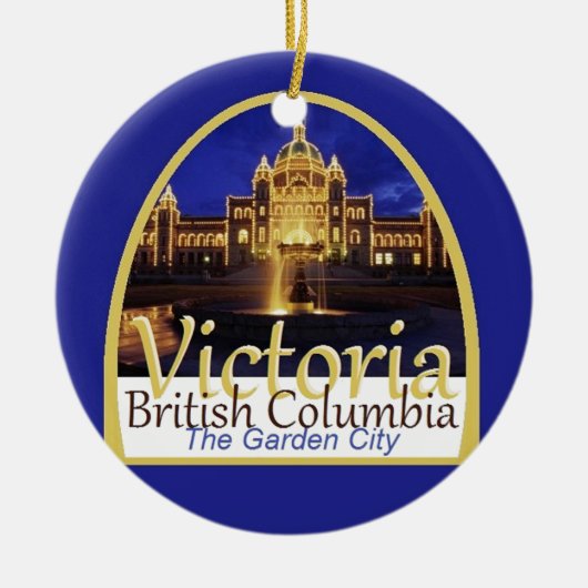 VICTORIA Canada Keramisch Ornament (Voorkant)