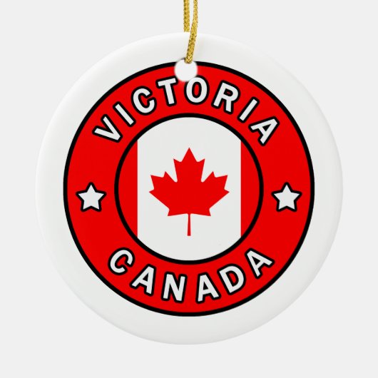 Victoria Canada Keramisch Ornament (Voorkant)