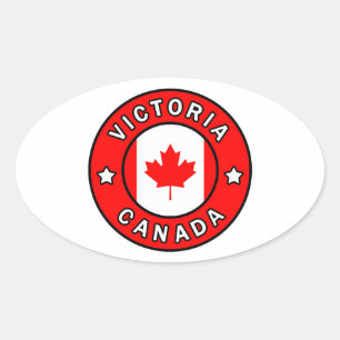 Victoria Canada Ovale Sticker