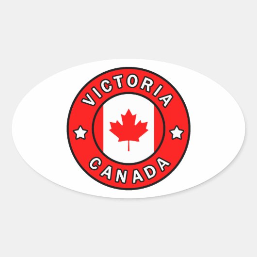 Victoria Canada Ovale Sticker (Voorkant)