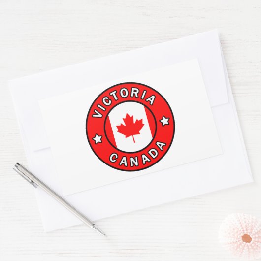 Victoria Canada Rechthoekige Sticker (Envelop)
