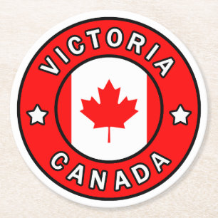 Victoria Canada Ronde Kartonnen Onderzetter