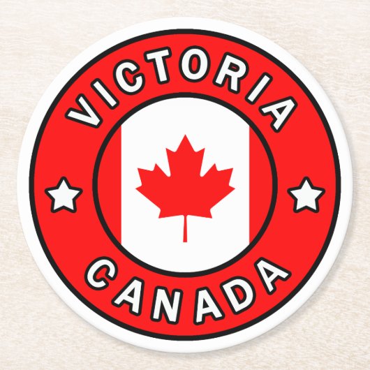 Victoria Canada Ronde Kartonnen Onderzetter (Voorkant)