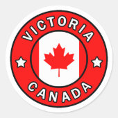 Victoria Canada Ronde Sticker (Voorkant)