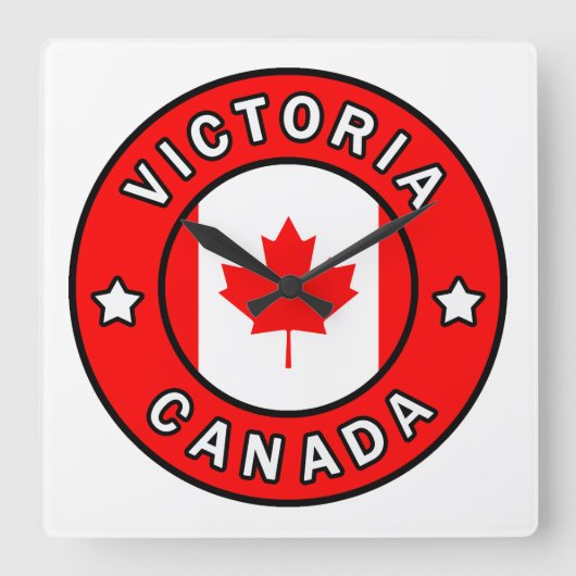 Victoria Canada Vierkante Klok (Voorkant)