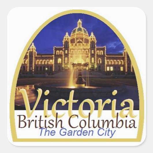 VICTORIA Canada Vierkante Sticker (Voorkant)