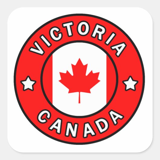 Victoria Canada Vierkante Sticker (Voorkant)
