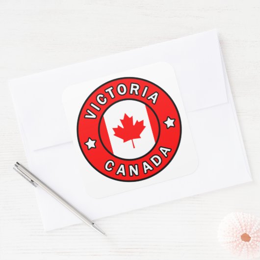 Victoria Canada Vierkante Sticker (Envelop)
