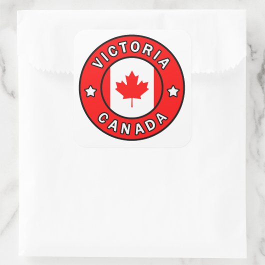 Victoria Canada Vierkante Sticker (Tas)
