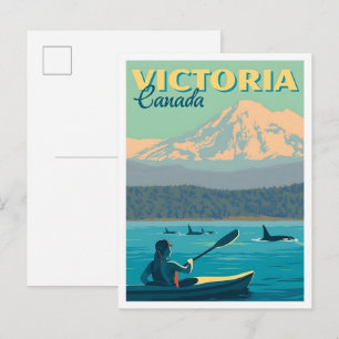 Victoria Canada Vintage Reizen  Briefkaart