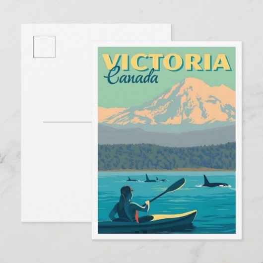 Victoria Canada Vintage Reizen Briefkaart (Voorkant / Achterkant)