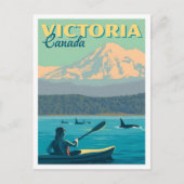 Victoria Canada Vintage Reizen Briefkaart (Voorkant)