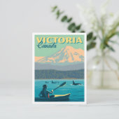 Victoria Canada Vintage Reizen Briefkaart (Staand voorkant)
