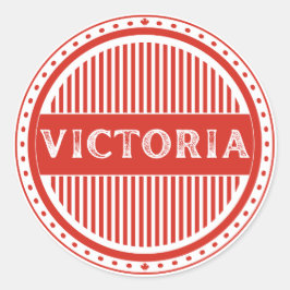 Victoria City Pride Embleem – Canadese identiteit Ronde Sticker