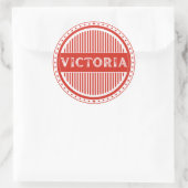 Victoria City Pride Emblem – Canadian Identity Ronde Sticker (Tas)