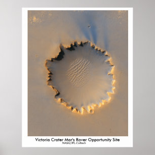 Victoria Crater Mar's Rover Landing Site Poster