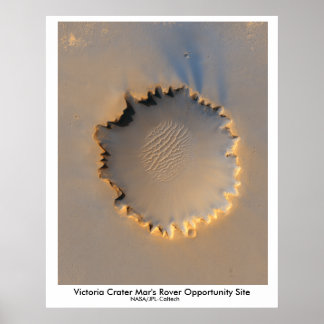 Victoria Crater Mar's Rover Landing Site Poster