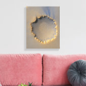 Victoria Crater op Mars Canvas Afdruk (Insitu (Woonkamer))