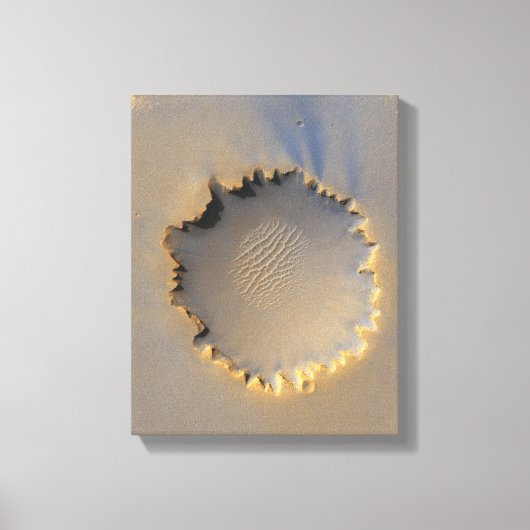 Victoria Crater op Mars Canvas Afdruk (Voorkant)