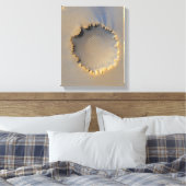 Victoria Crater op Mars Canvas Afdruk (Insitu (Slaapkamer))