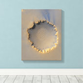Victoria Crater op Mars Canvas Afdruk (Insitu (Houten vloer))
