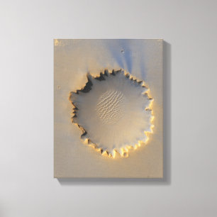 Victoria Crater op Mars Canvas Afdruk