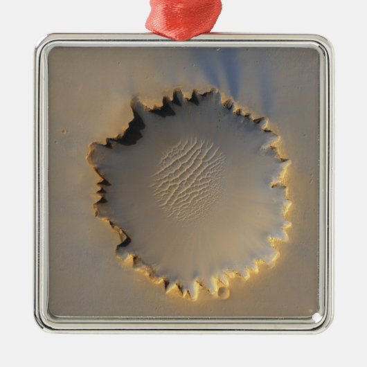 Victoria Crater op Mars Metalen Ornament (Voorkant)