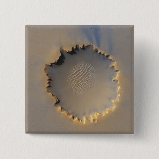 Victoria Crater op Mars Vierkante Button 5,1 Cm (Voorkant)