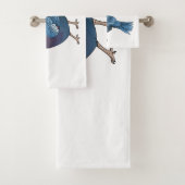 Victoria crowed duivenvogelschilderij cartoon illu bad handdoek (Insitu)