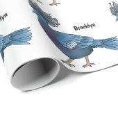 Victoria crowed duivenvogelschilderij cartoon illu cadeaupapier (Rol Hoek)