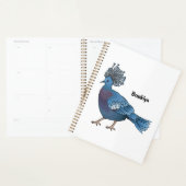 Victoria crowed duivenvogelschilderij cartoon illu planner (Display)