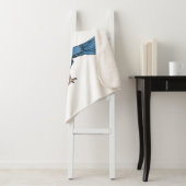 Victoria crowed duivenvogelschilderij cartoon illu sherpa deken (In situ)