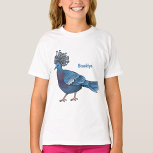 Victoria crowed duivenvogelschilderij cartoon illu t-shirt