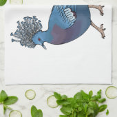 Victoria crowed duivenvogelschilderij cartoon illu theedoek (Gevouwen)