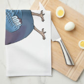 Victoria crowed duivenvogelschilderij cartoon illu theedoek (Quarter Fold)