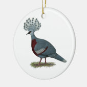 Victoria Crowned Pigeon Keramisch Ornament (Links)