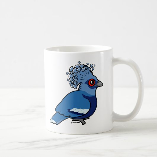 Victoria Crowned Pigeon Koffiemok (Rechts)