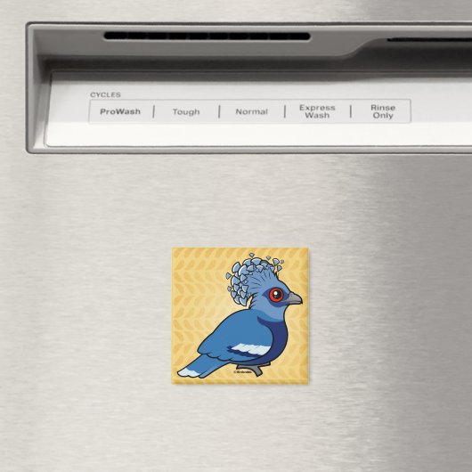 Victoria Crowned Pigeon Magneet (Insitu (Vaatwasser))