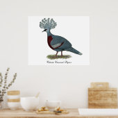 Victoria Crowned Pigeon Poster (Keuken)