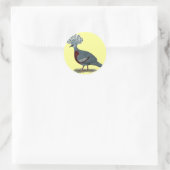 Victoria Crowned Pigeon Ronde Sticker (Tas)