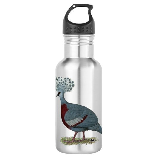Victoria Crowned Pigeon Waterfles (Voorkant)
