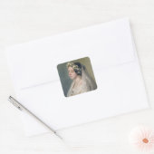 Victoria de Bruid Vierkante Sticker (Envelop)